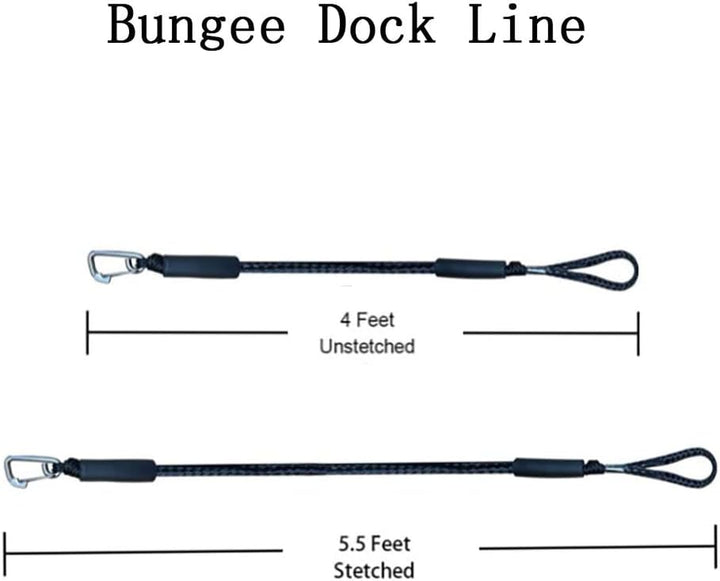 2P Bungee-Dockline Mit Haken Moored Bungee Rope Boat Seadoo Motorboat Waverunner Ship Accessories Dock Line (Green)
