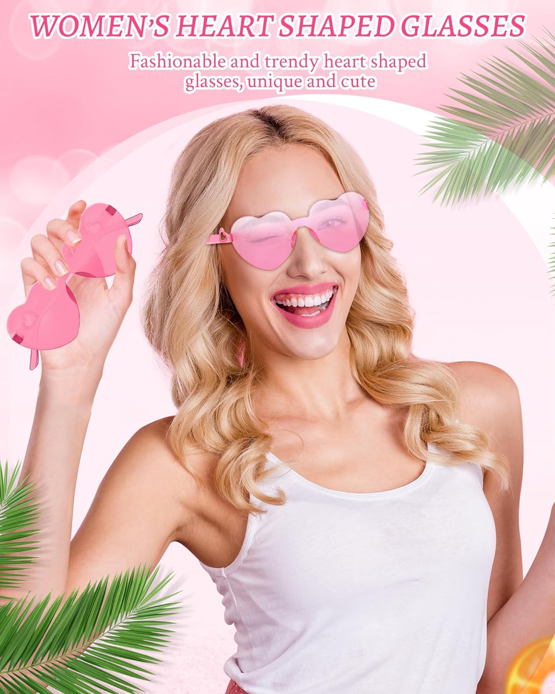 12PCS Heart Sunglasses Candy Color Heart Glasses for Women Heart Sun Glasses for Bachelorette Birthday Party