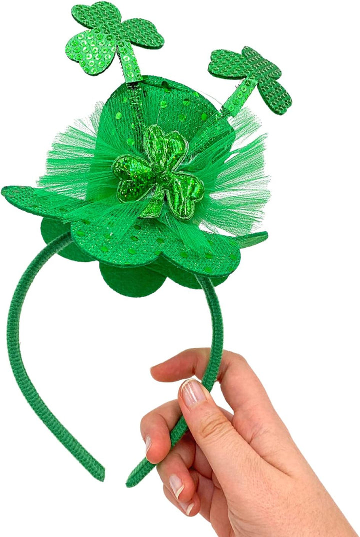 St. Patrick'S Day Sequin Headband, Green Hair Accessory for Holidays and Themed Parties, One Size Fits Most