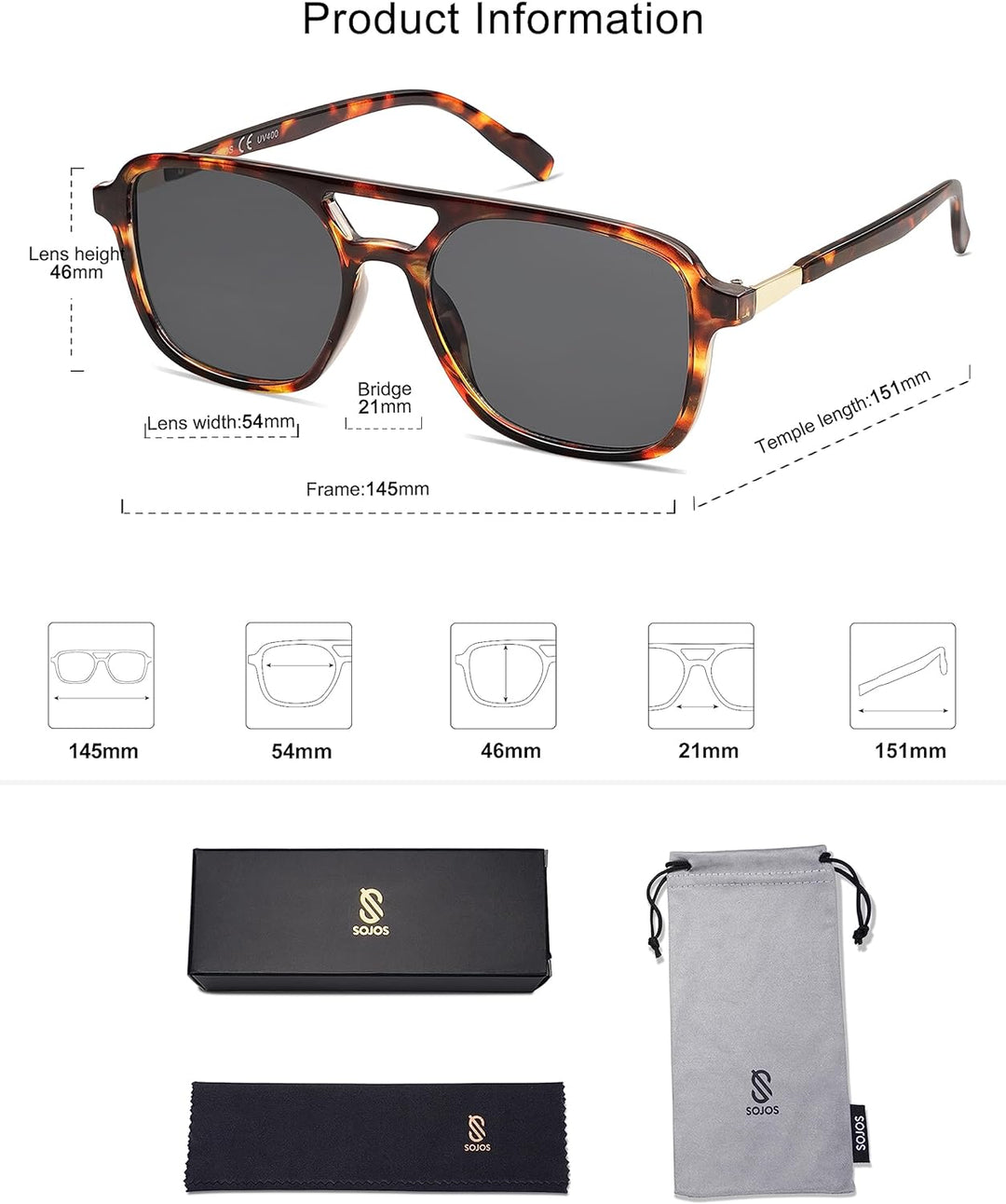 Retro Aviator Sunglasses for Women Men,Trendy Rectangle Womens Mens Shades Sun Glasses SJ2202