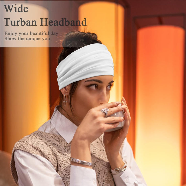 Wide Headbands for Women Stretch Headband Boho Head Bands Women'S Hair Band Turban Workout Hairband Girls Accessories 6 Pack