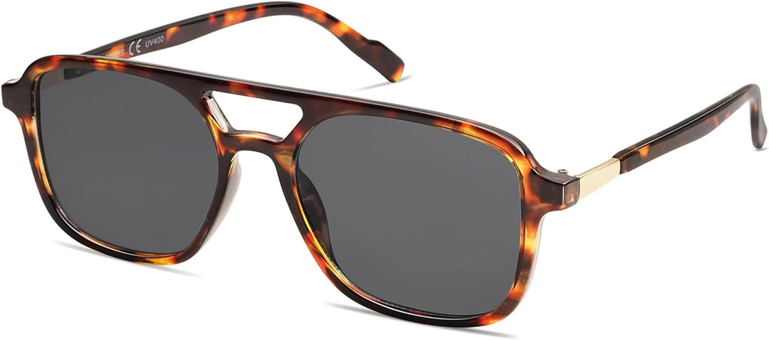 Retro Aviator Sunglasses for Women Men,Trendy Rectangle Womens Mens Shades Sun Glasses SJ2202