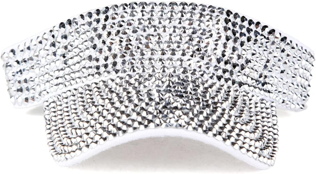 Shiny Rhinestones Sport Sun Visor Adjustable Summer Cap Visor Caps for Women Men