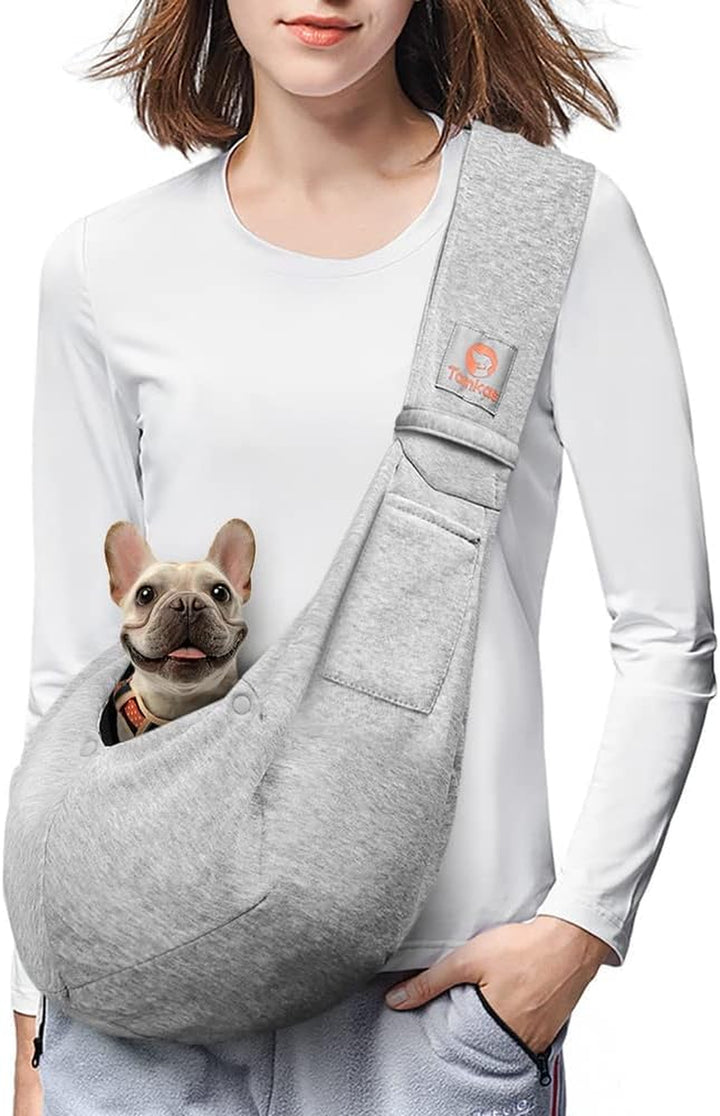 Dog Sling Carrier for Small Dogs Dog and Cat Sling Carrier – Hands Free Reversible Pet Papoose Bag - Soft Pouch and Tote
