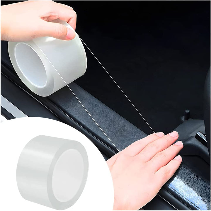 Car Door Edge Entry Guards, 5D Carbon Fiber Anti-Collision Waterproof Protector Tape, Scratch Cover Strip Sticker for Car Door Sill Rear Bumper, Automotive Exterior Accessories for Most Cars