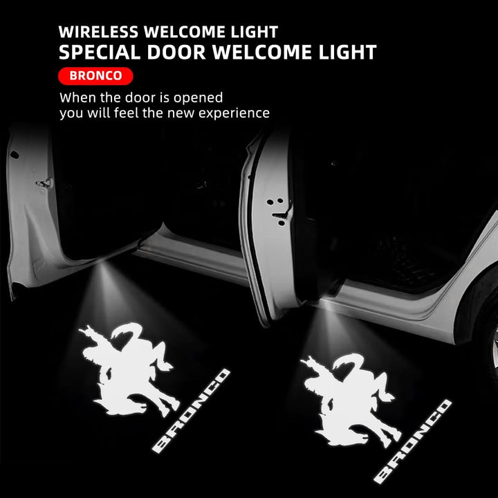 For Broncor Door Light Shadow Ghost Light Lamp Wireless HD Projector Door Light Car Door Logo Light Fit Broncor Accessories 2Pcs