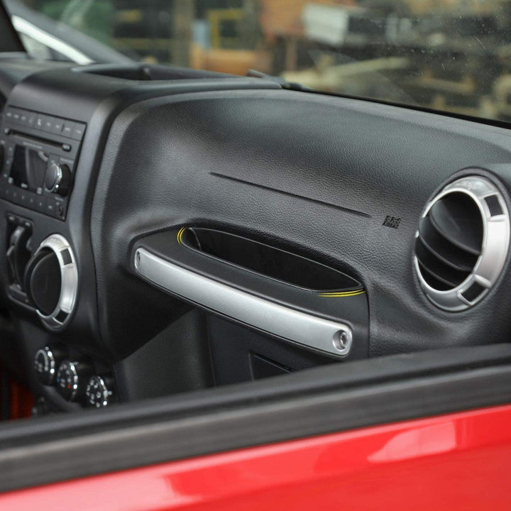 Compatible with Wrangler Accessories 2011-2018 Jeep Wrangler JK JKU Car 2 4 Door Passenger Storage Tray Organizer Grab Handle Accessory Box