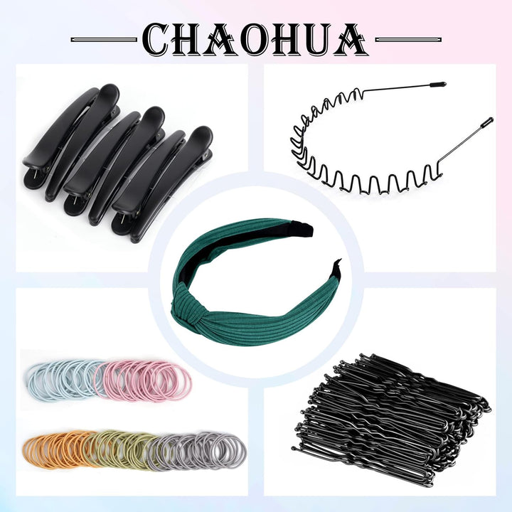 Hair Accessories for Women 1223 PCS Hair Claws Clips for Women 4.3 Inch, Boho Hair Ties Bracelet, Hair Accessories No Damage Hair Elastics, Bobby Pins, Metal Headband and Women'S Headband