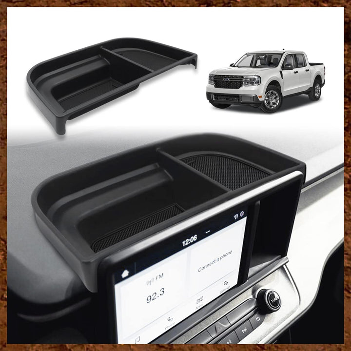 Dashboard Storage Tray Compatible with Ford Maverick 2024 2022-2023 Maverick & Hybrid XL XLT Lariat Accessories (Black)