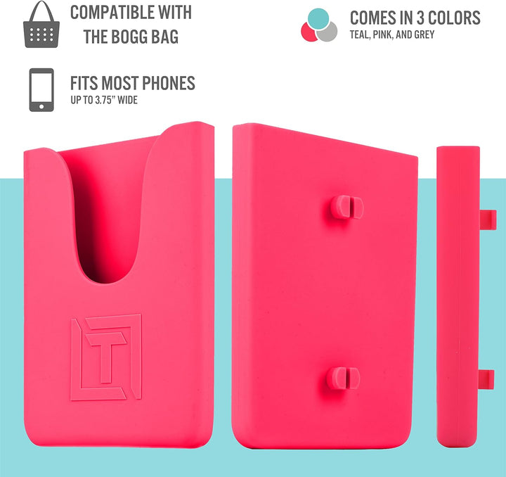 - Phone Holder Compatible with Bogg Bag - Universal and Made of Silicone - Rubber Beach Bag Accessories and Attachment Pink