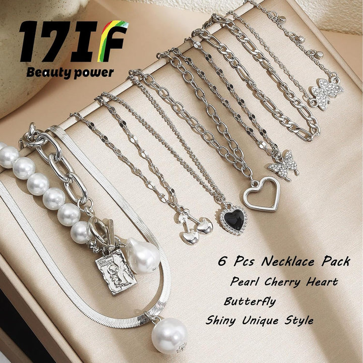 35-53 Pcs Silver Gold Jewelry Set for Women 12-30 Pcs Rings 4-7 Pcs Necklace 11-14 Pcs Bracelet and 5-16 Earring, Indie Stackable Vintage Boho Pearl Adjustable Jewerly Pack for Girl